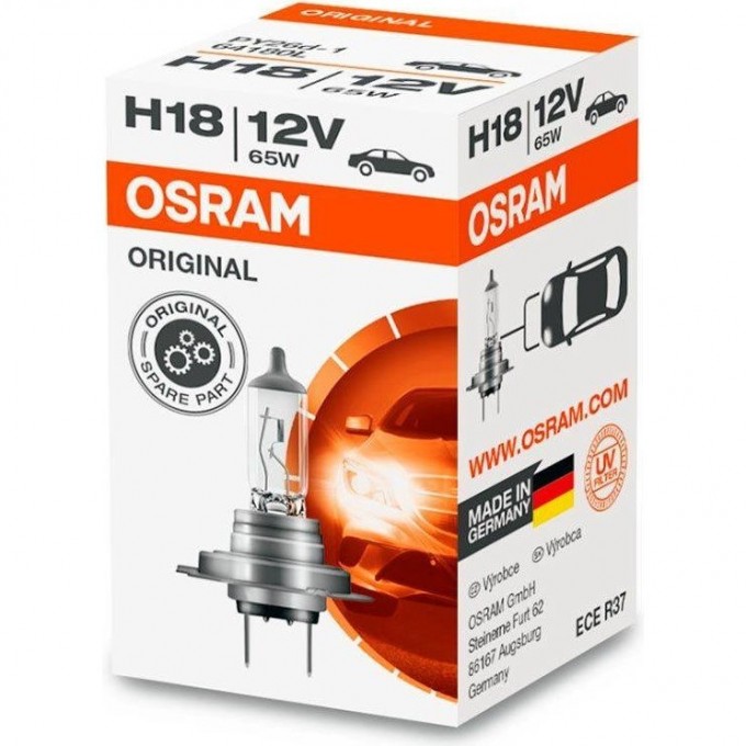 Автолампы OSRAM H18 ORIGINAL LINE 64180L 4052899479968 Автолампы OSRAM H18 ORIGINAL LINE 64180L 4052899479968
